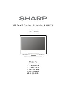 Handleiding Sharp LC-40CFF4041K LED televisie