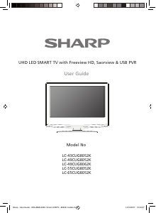 Handleiding Sharp LC-49CUG8062K LED televisie