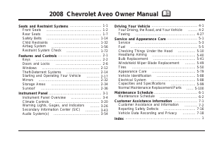 Handleiding Chevrolet Aveo (2008)