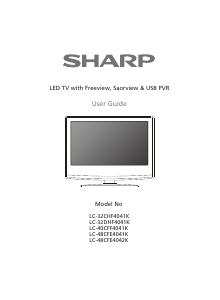Handleiding Sharp LC-32DHF4041K LED televisie