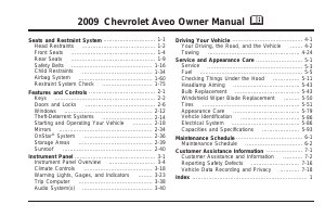 Handleiding Chevrolet Aveo (2009)