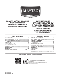 Bruksanvisning Maytag MVWB880BW Bravos XL Tvättmaskin