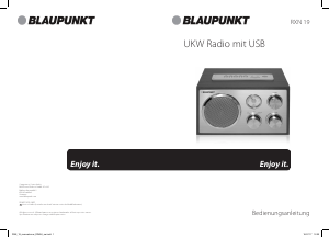 Bedienungsanleitung Blaupunkt RXN 19 Radio