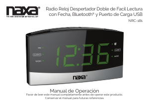 Manual de uso Naxa NRC-181 Radiodespertador