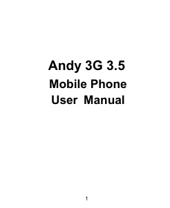 Bruksanvisning Yezz Andy 3G 3.5 Mobiltelefon