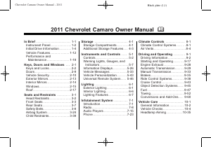 Handleiding Chevrolet Camaro Convertible (2011)