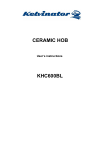 Manual Kelvinator KHC600 BL Hob