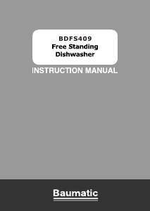 Handleiding Baumatic BDFS409 Vaatwasser