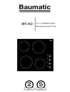 Handleiding Baumatic BHC602 Kookplaat