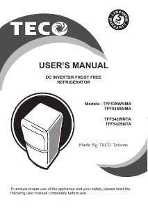 Bruksanvisning TECO TFF542SNTA Kyl-frys