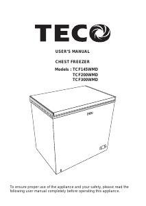 Bruksanvisning TECO TCF200WMD Frys