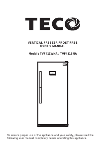 Bruksanvisning TECO TVF411SNA Frys