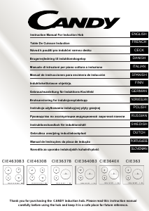 Manual Candy CIE4630B3 Hob