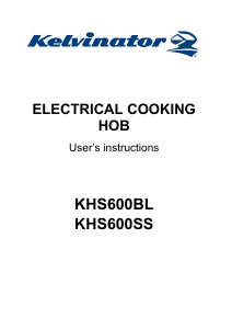 Manual Kelvinator KHS600BL Hob