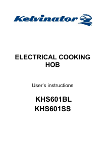 Manual Kelvinator KHS601BL Hob