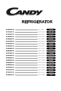 Manual Candy CCTOS 544WH Refrigerator