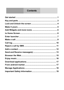 Manual Yezz Andy A5 Mobile Phone