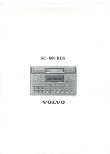 Handleiding Volvo SC-800 RDS Autoradio