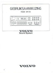 Handleiding Volvo SR-701 Autoradio