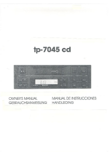 Handleiding Volvo TP-7045 CD Autoradio