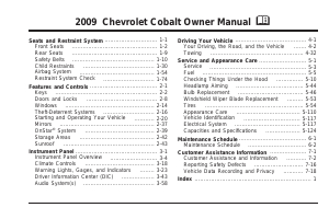 Handleiding Chevrolet Cobalt (2009)