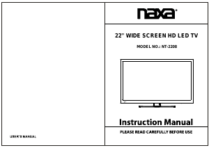 Handleiding Naxa NT-2208 LED televisie