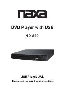 Manual Naxa ND-860 DVD Player