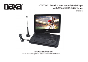 Bruksanvisning Naxa NPDT-1000 DVD spelare