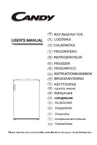 Manual Candy CCTOS 504XH Refrigerator