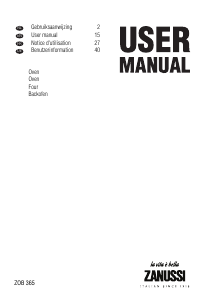 Manual Zanussi ZOB365 Oven