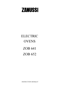 Manual Zanussi ZOB641W Oven