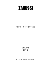 Manual Zanussi BMS641 Oven