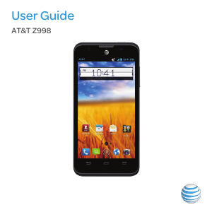 Handleiding ZTE Z998 (AT&T) Mobiele telefoon