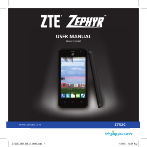 Handleiding ZTE Z752C Zephyr Mobiele telefoon