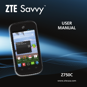 Handleiding ZTE Z750C Savvy Mobiele telefoon