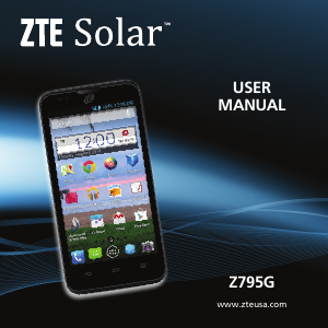 Manual ZTE Z795G Solar Mobile Phone