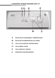Manual de uso Otsein-Hoover OH6 T Lavadora