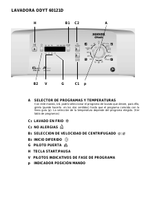Manual de uso Otsein-Hoover ODYT 60121D/1-37 Lavadora