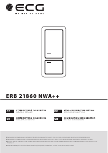 Návod ECG ERB 21860 NWA++ Chladnička s mrazničkou
