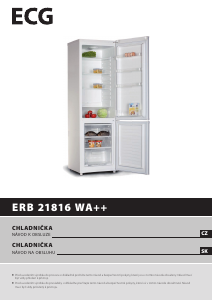 Manuál ECG ERB 21816 WA++ Lednice s mrazákem