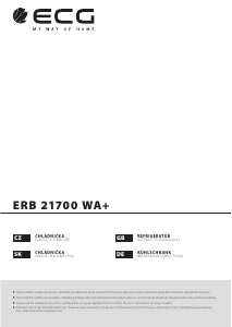 Bruksanvisning ECG ERB 21700 WA+ Kyl-frys