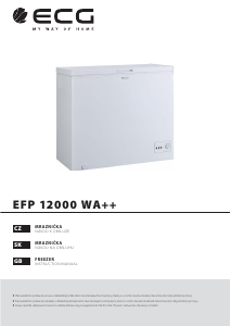 Handleiding ECG EFP 12000 WA++ Vriezer