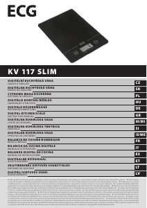 Návod ECG KV 117 SLIM Kuchynská váha