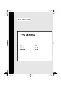Handleiding Friac DKC 6315 E Wasdroger