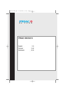 Bruksanvisning Friac DKC 6215 Torktumlare