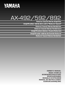 Bruksanvisning Yamaha AX-892 Förstärkare