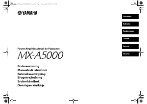 Bruksanvisning Yamaha MX-A5000 Förstärkare