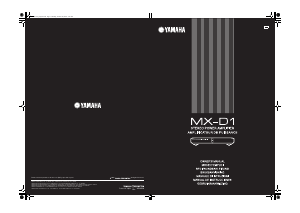 Bedienungsanleitung Yamaha MX-D1 Verstärker