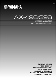 Mode d’emploi Yamaha AX-396 Amplificateur
