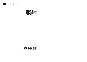 Manuale Wega WEG 52 Lavastoviglie